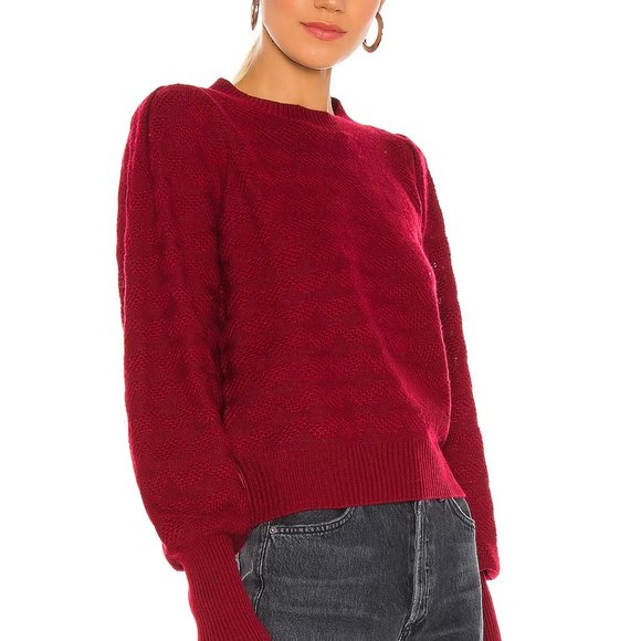 JOIE Nadalia Textured Knit Sweater In Rhubarb - Picture 1 of 2